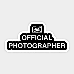 Official Photographer Sticker